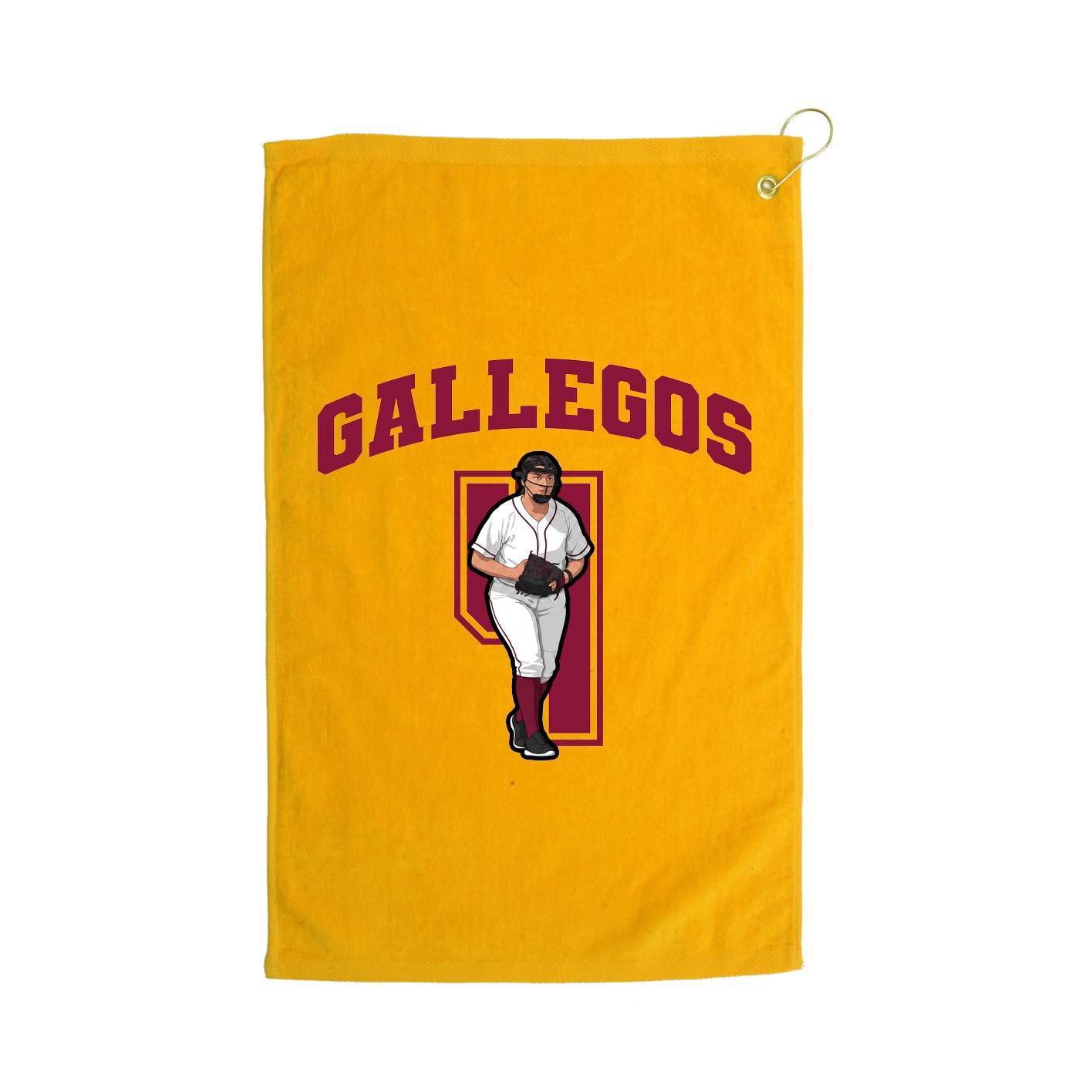 Golf Towel — Number in Gold