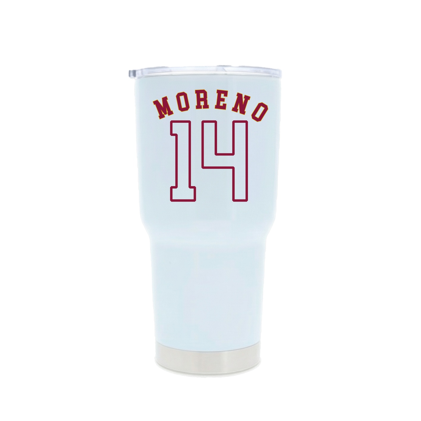 30oz Stainless Steel Tumbler — Shirsey Arch in White