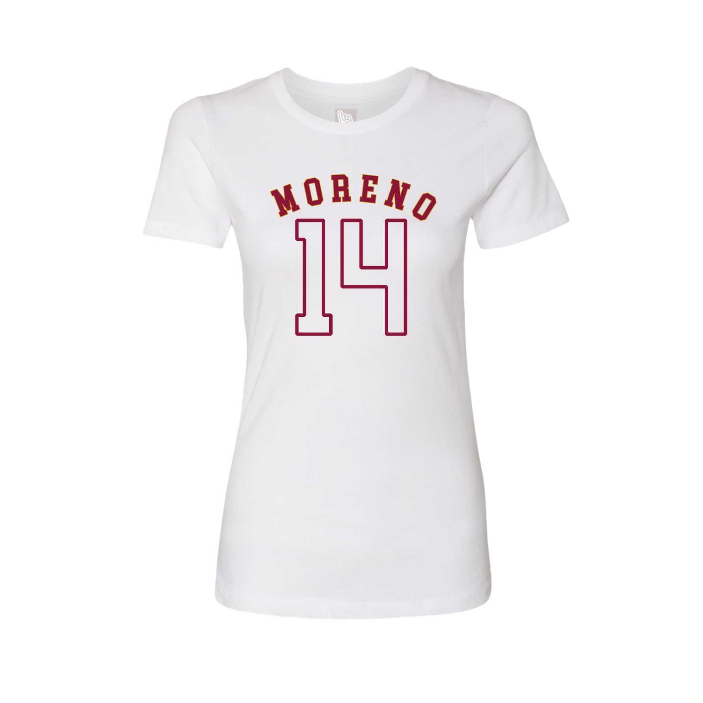 Fitted Women's Tee — Shirsey Arch in White