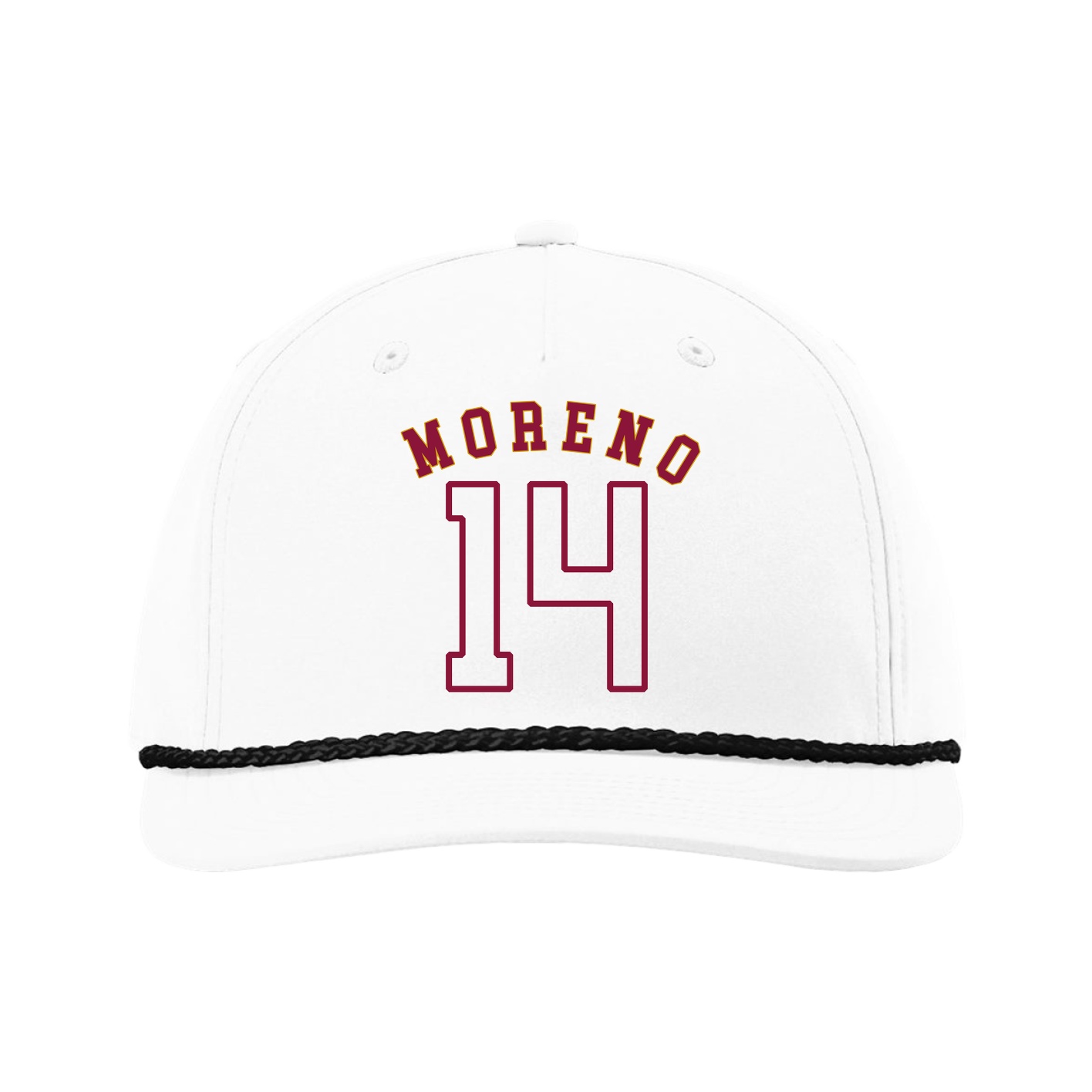 Five-Panel Classic Rope Cap — Shirsey Arch in White