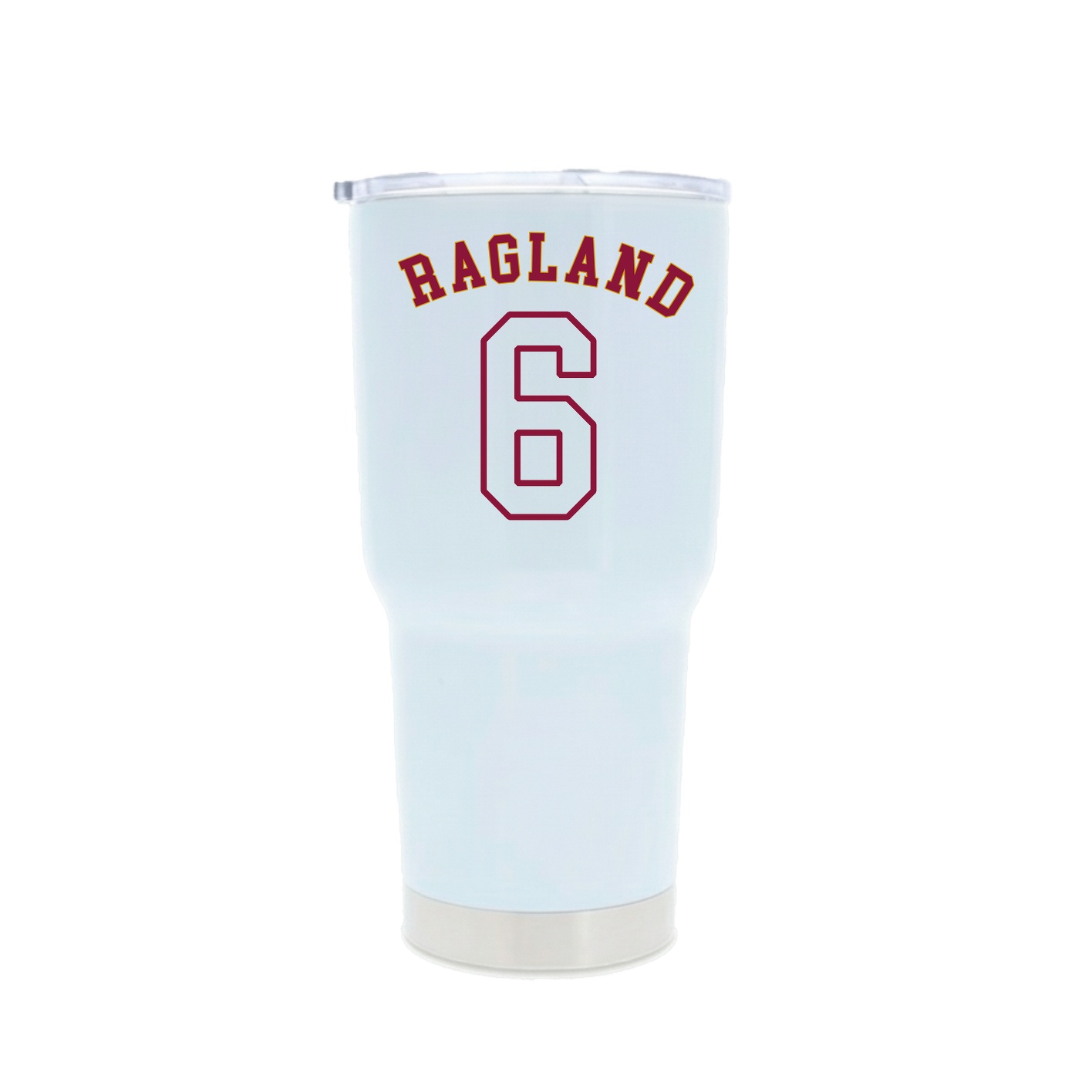 30oz Stainless Steel Tumbler — Shirsey Arch in White