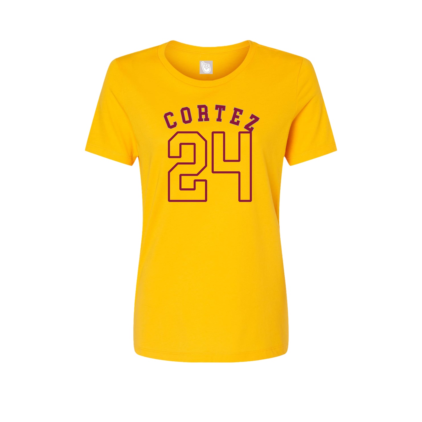 Fitted Women's Tee — Shirsey Arch in Gold