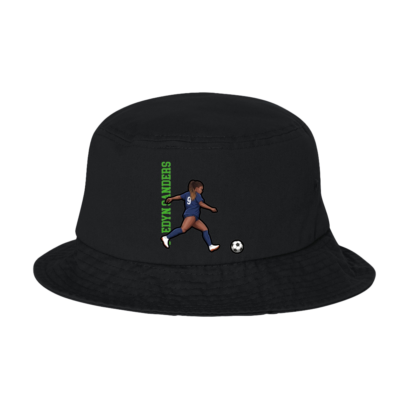 Bucket Cap — Name Vertical in Black
