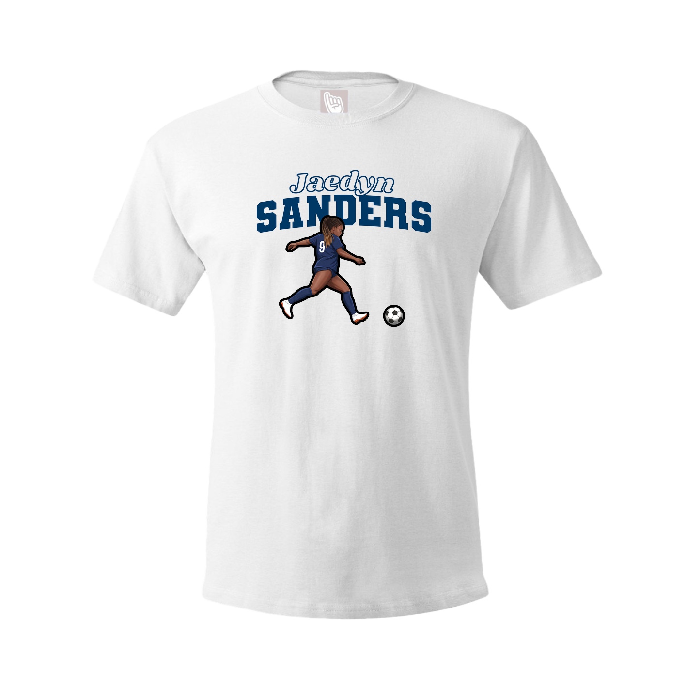 Youth Tee — Name Arch in White
