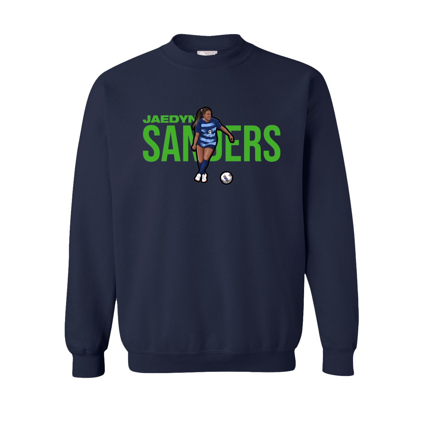 Fleece Crew — Player Name in Navy