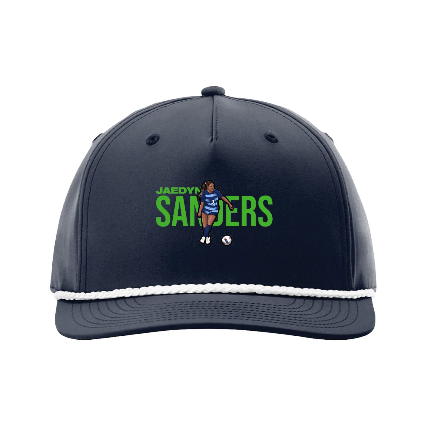 Five-Panel Classic Rope Cap — Player Name in Navy