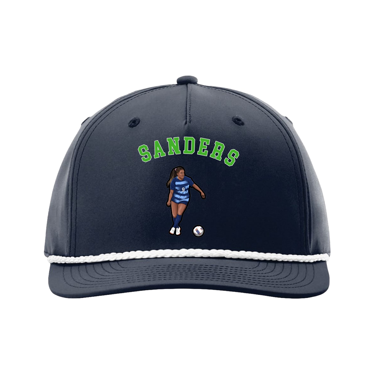 Five-Panel Classic Rope Cap — Shirsey Arch in Navy