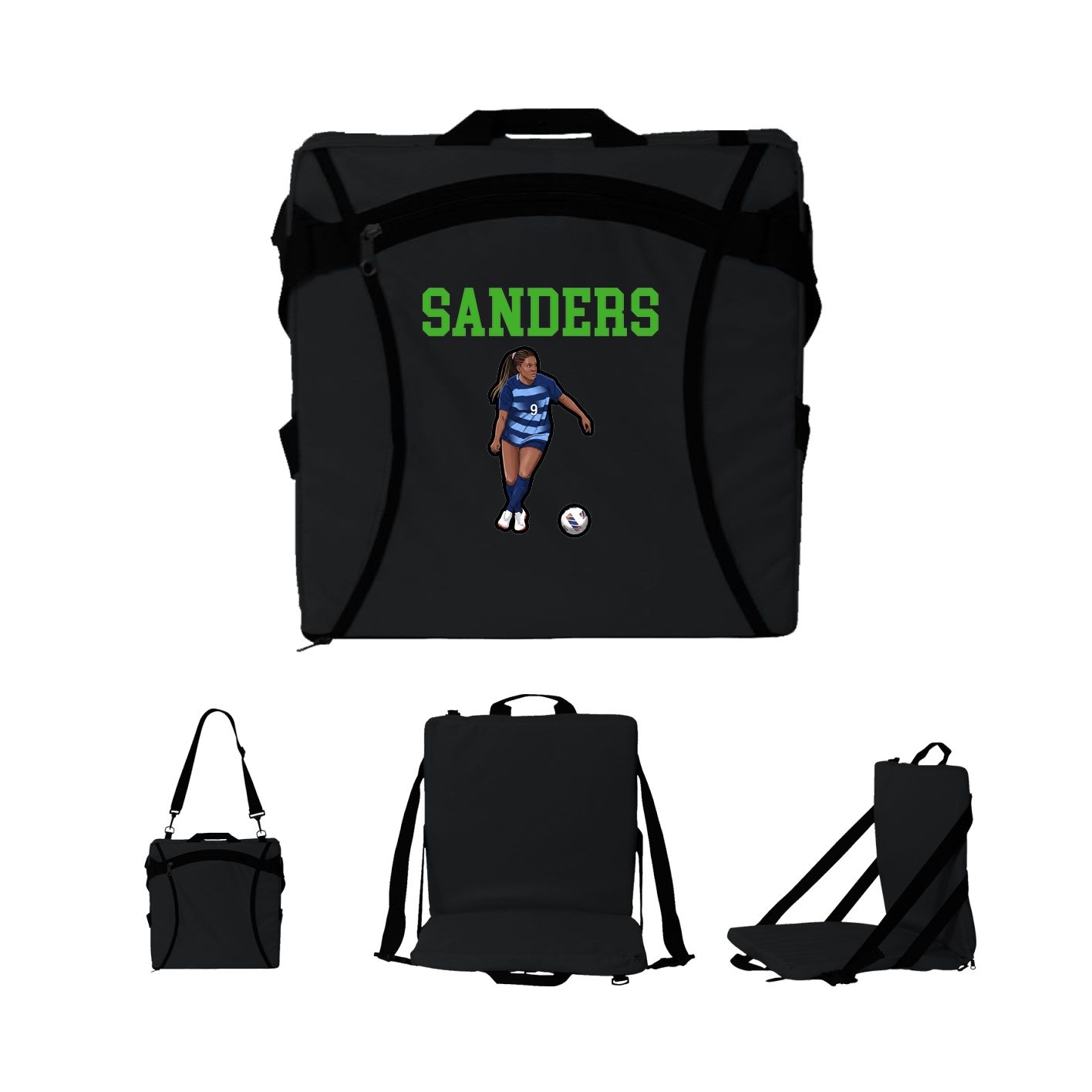 Folding Stadium Seat — Shirsey in Black