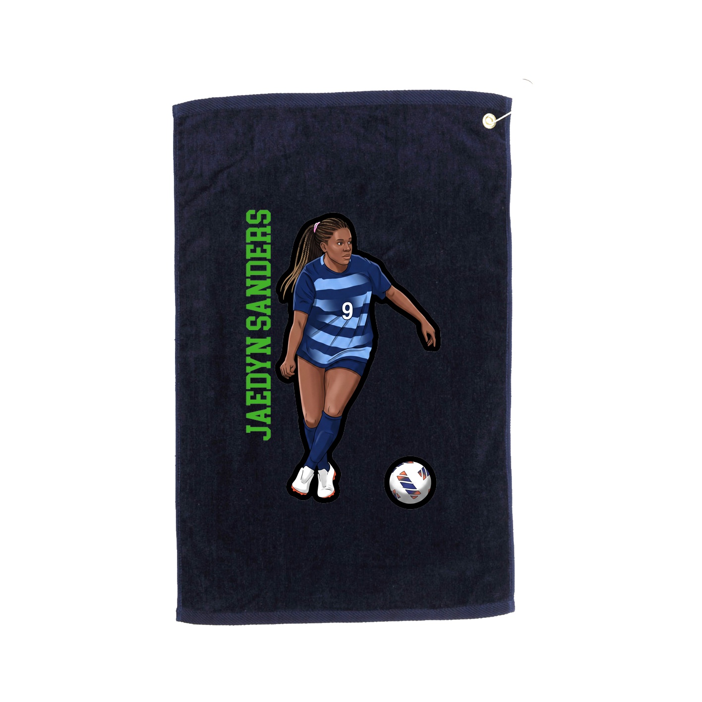 Golf Towel — Name Vertical in Navy