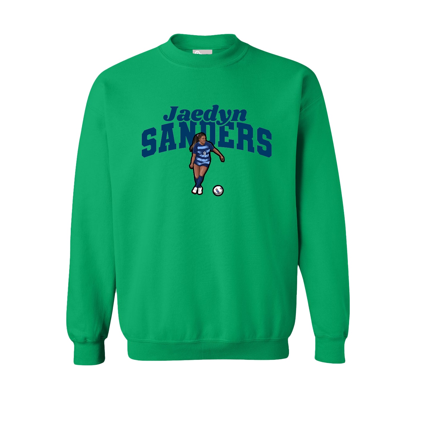 Fleece Crew — Signature Arch in Green