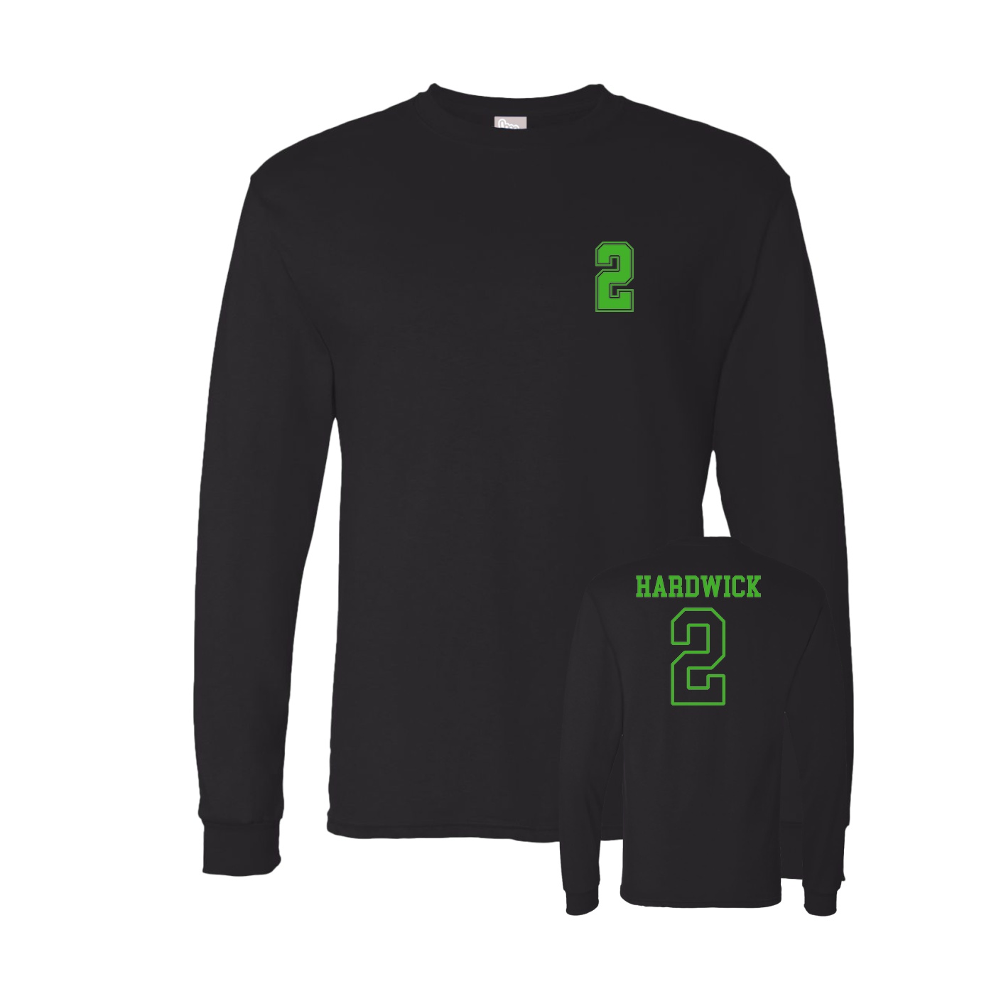 Long Sleeve Tee — Chest Back in Black