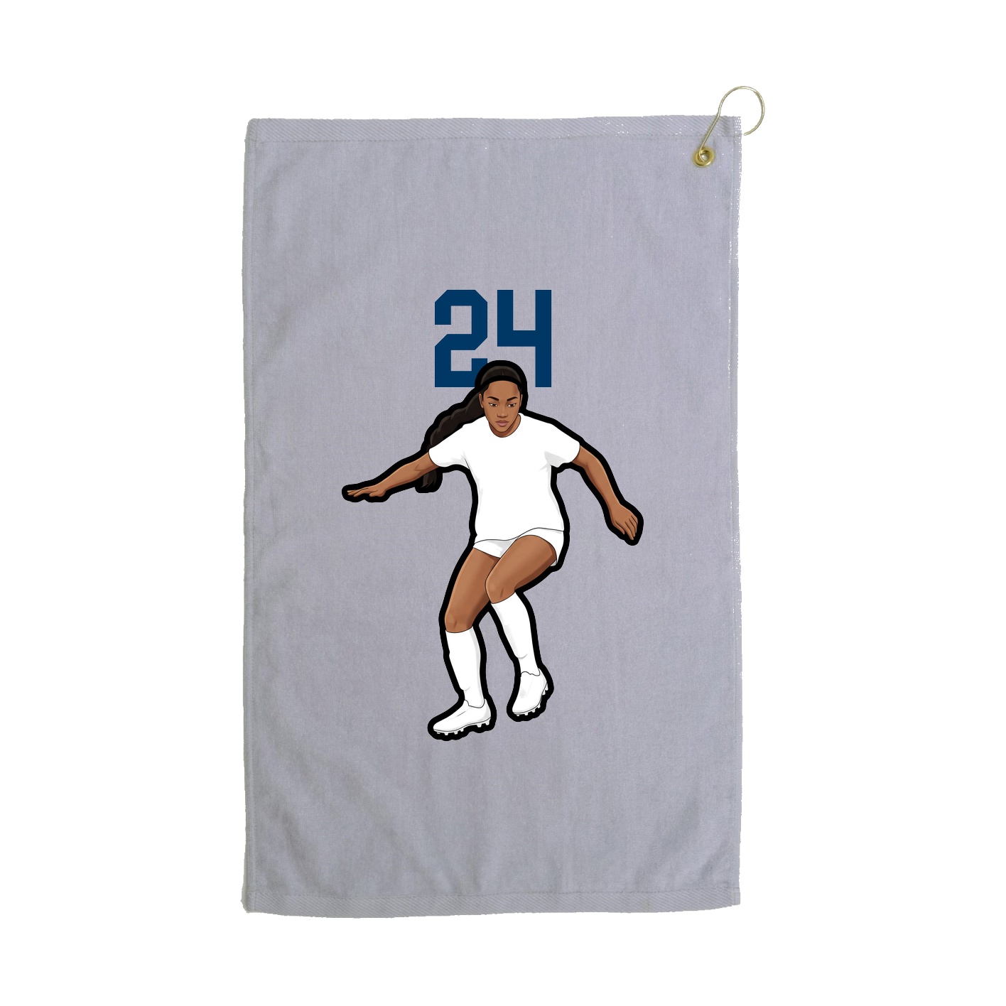Golf Towel — Number Top in Grey