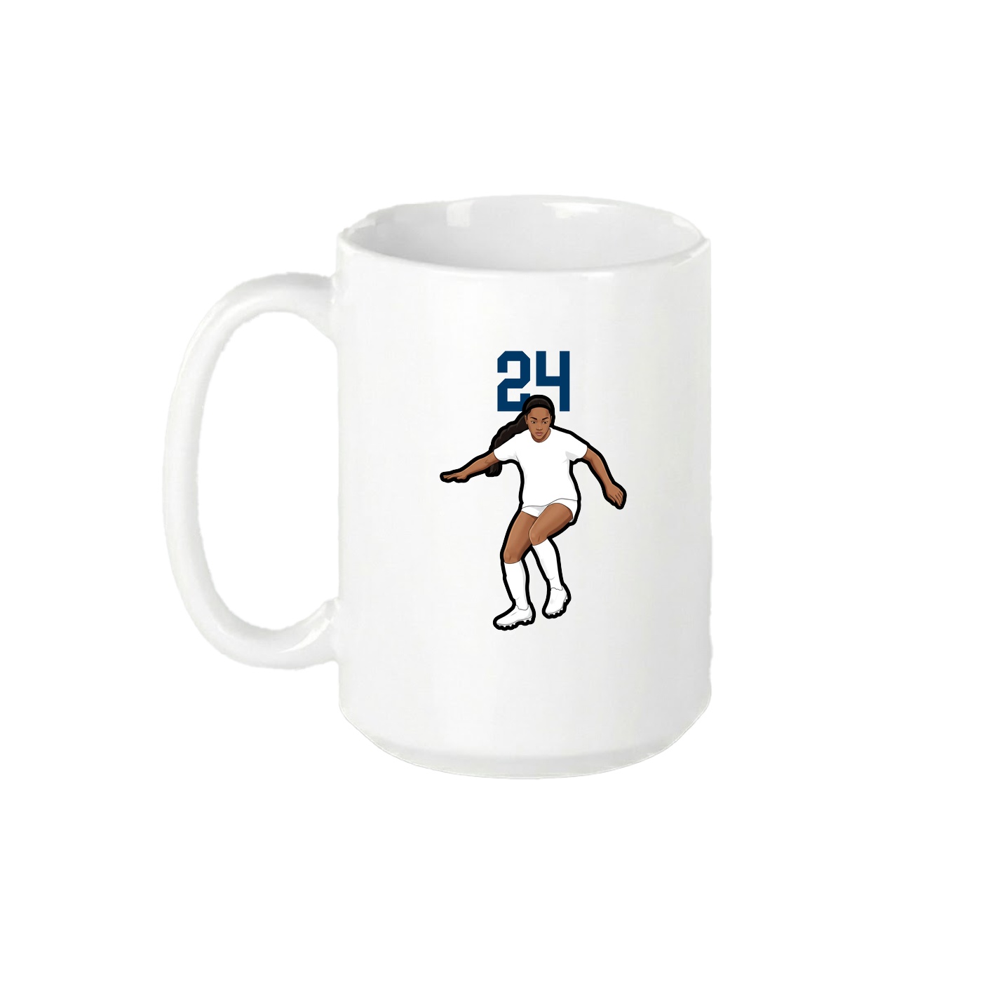 15oz Coffee Mug — Number Top in White