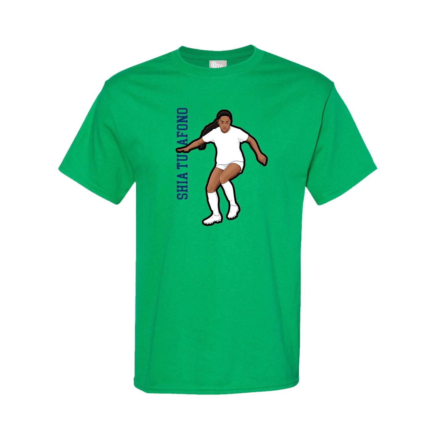 Tee — Name Vertical in Green
