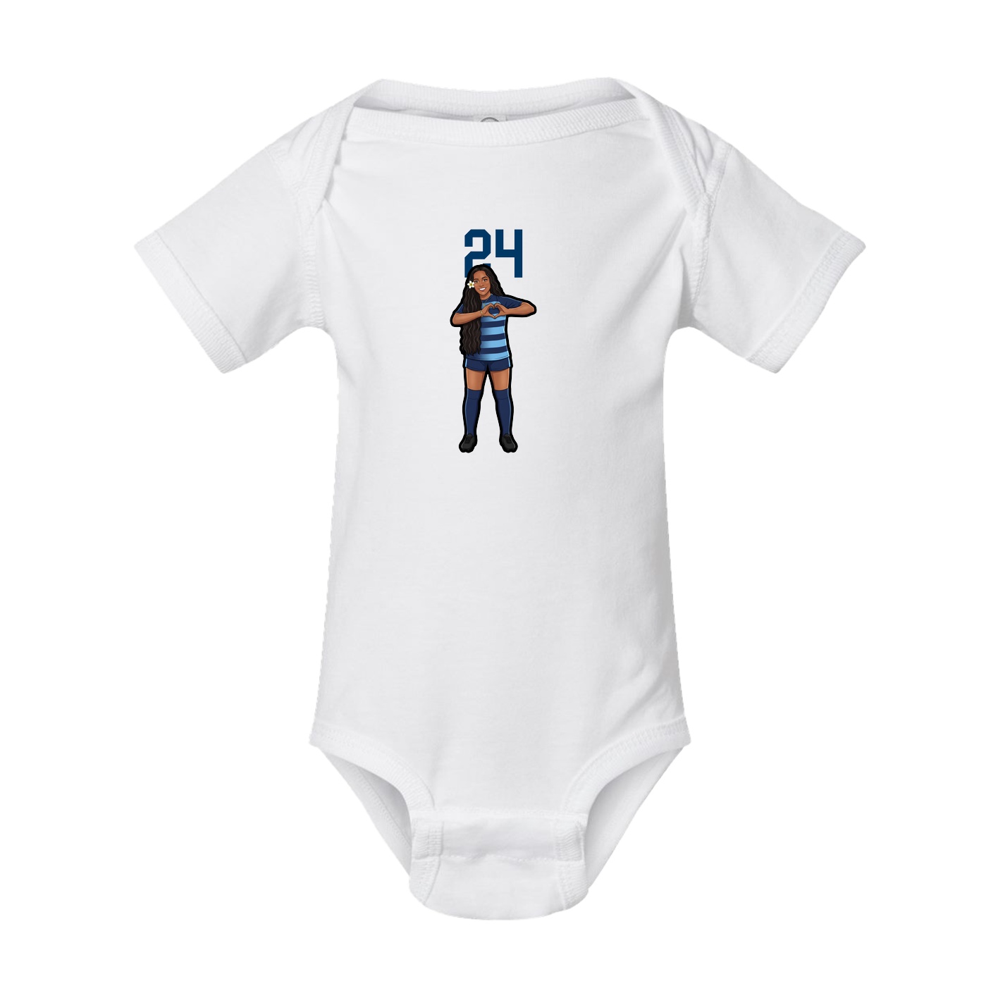 Baby Onesie — Number Top in White