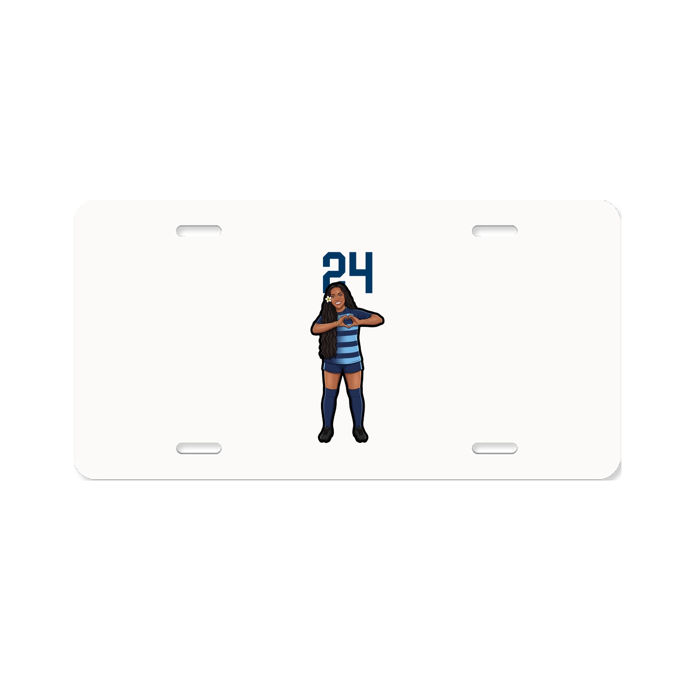 License Plate — Number Top in Classic
