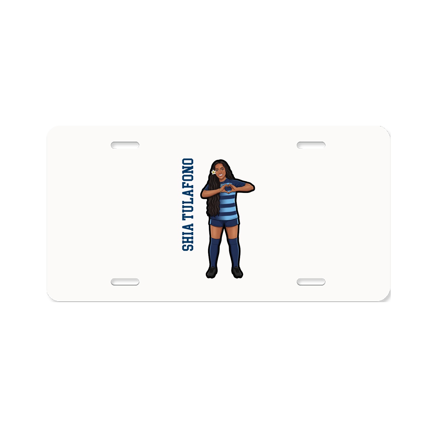 License Plate — Name Vertical in Classic