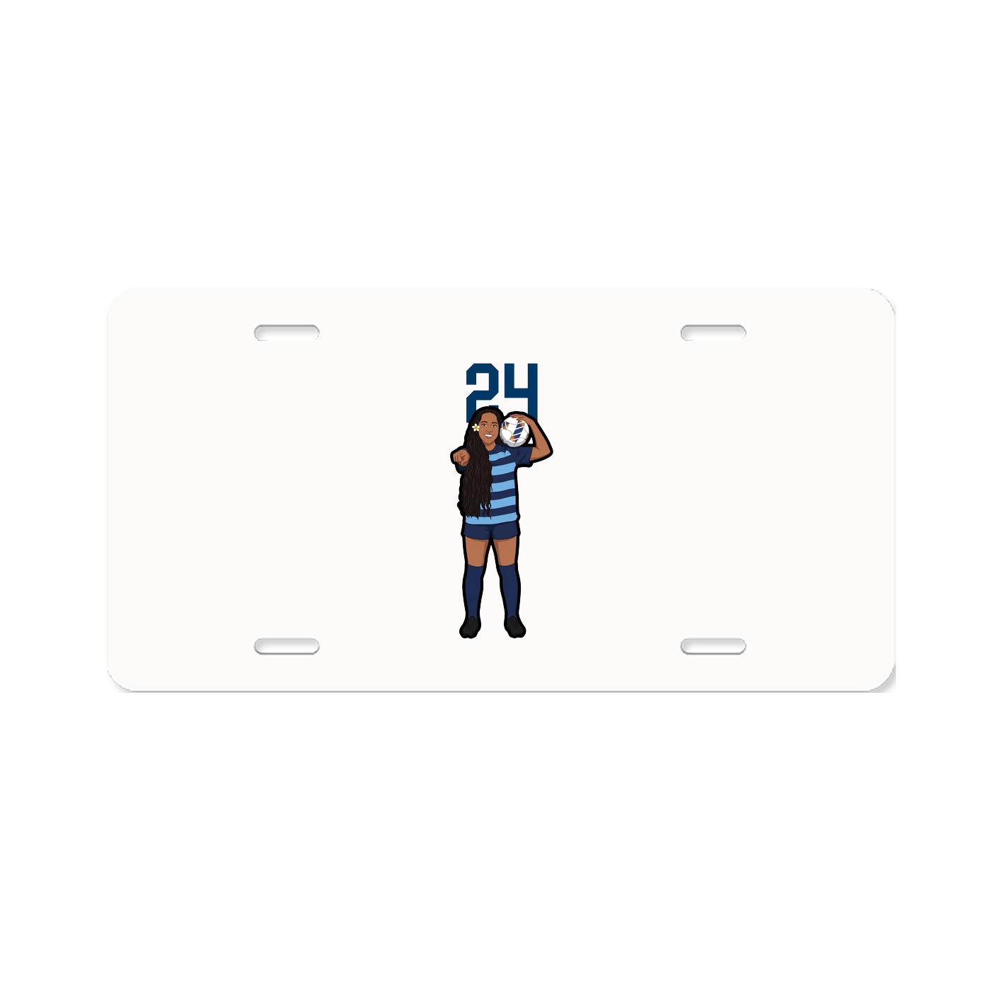 License Plate — Number Top in Classic