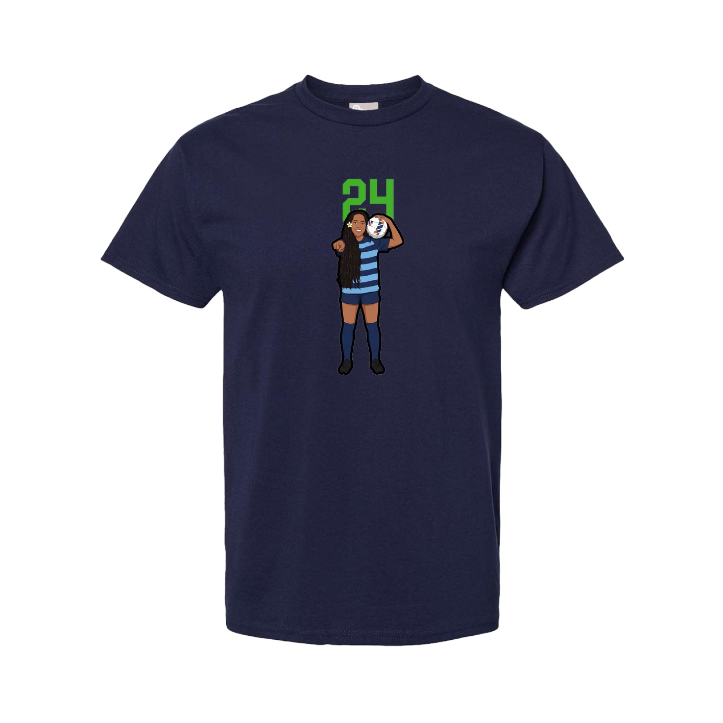 Youth Tee — Number Top in Navy