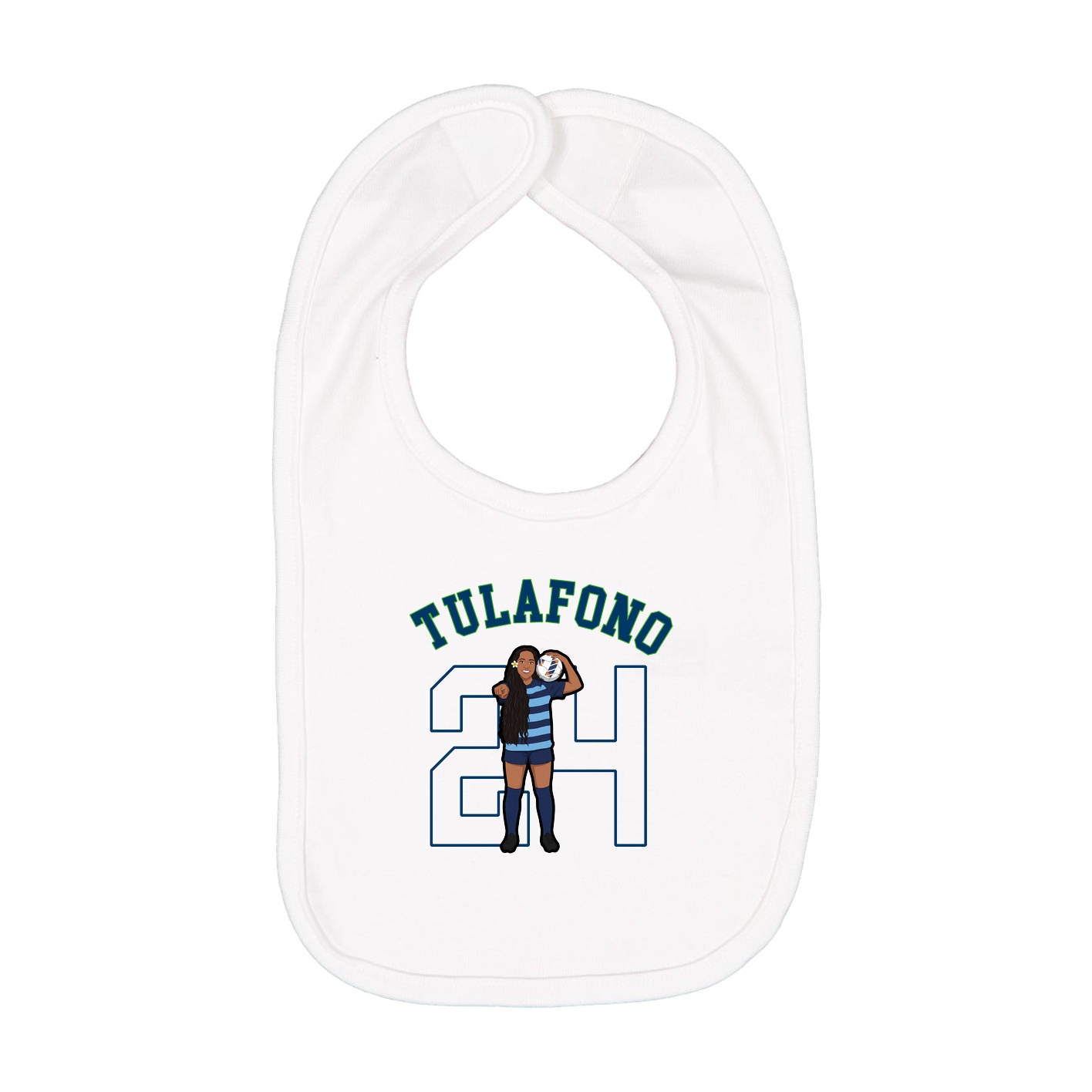 Infant Bib — Shirsey Arch in White