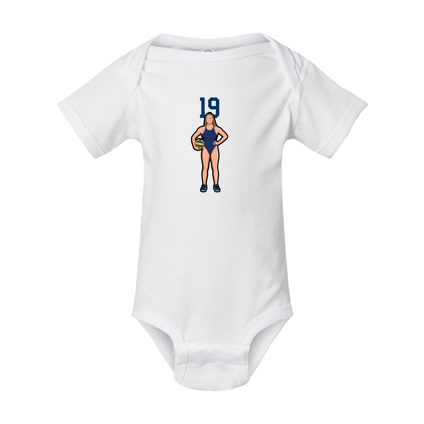 Baby Onesie — Number Top in White