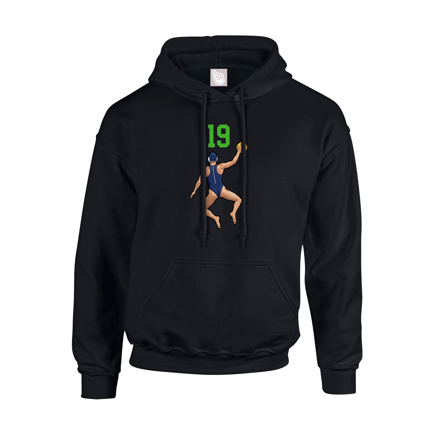 Youth Hoodie — Number Top in Black