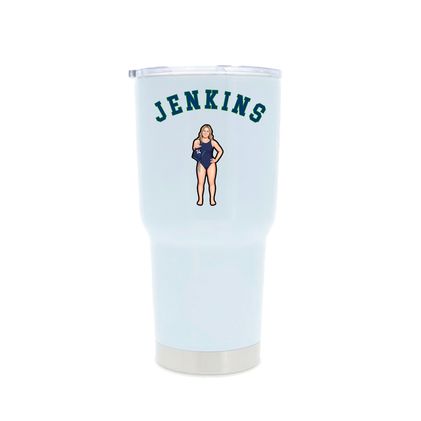 30oz Stainless Steel Tumbler — Shirsey Arch in White