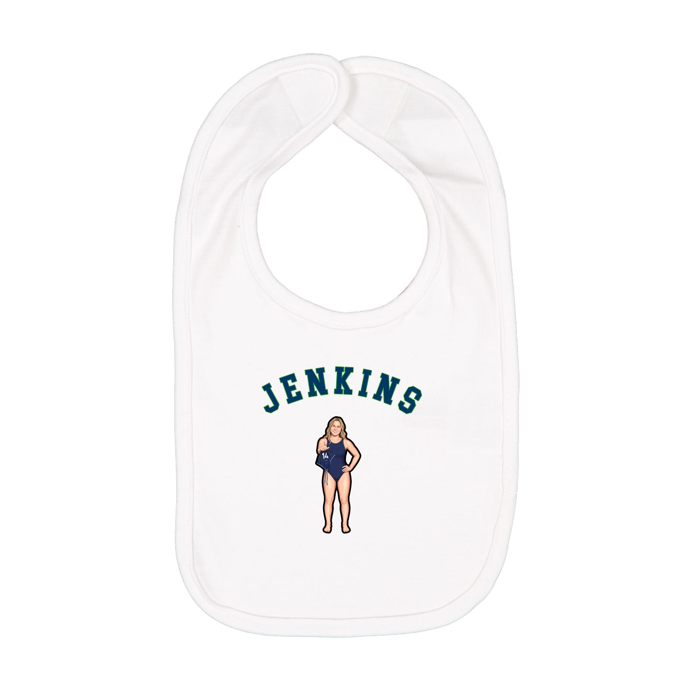 Infant Bib — Shirsey Arch in White