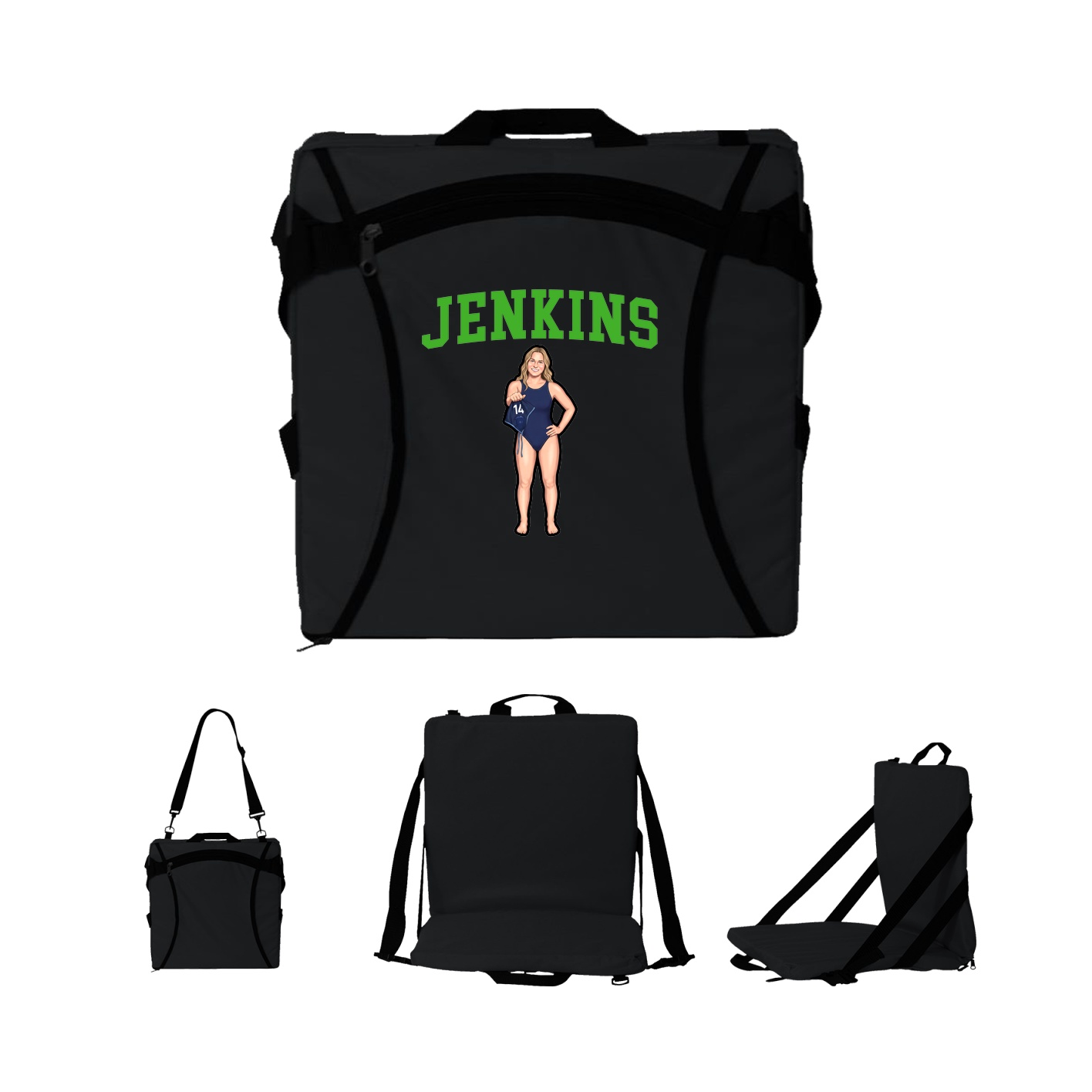 Folding Stadium Seat — Shirsey in Black