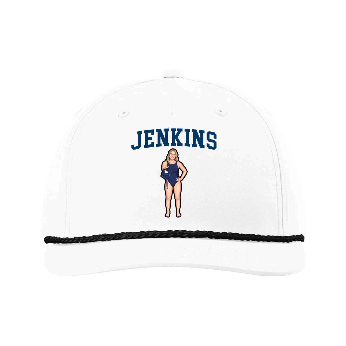 Five-Panel Classic Rope Cap — Shirsey in White