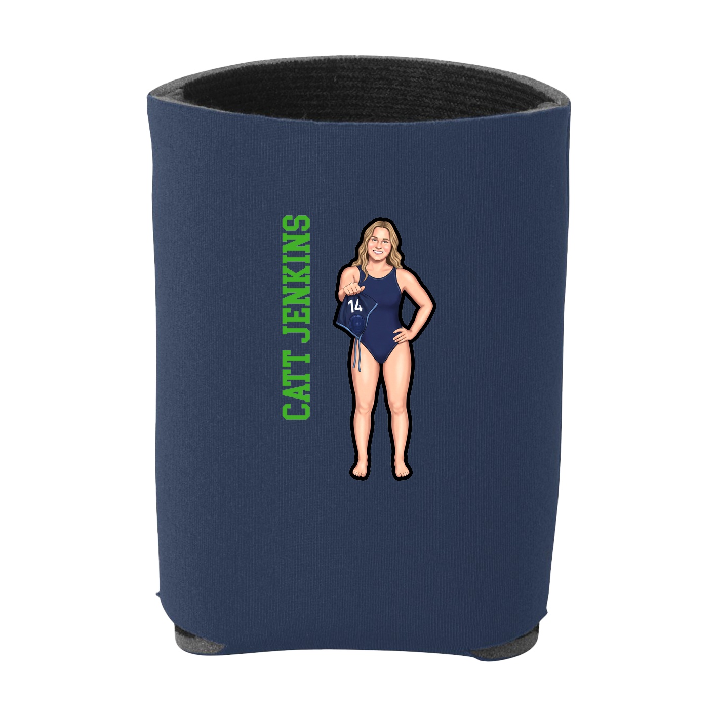 Can Holder — Name Vertical in Navy