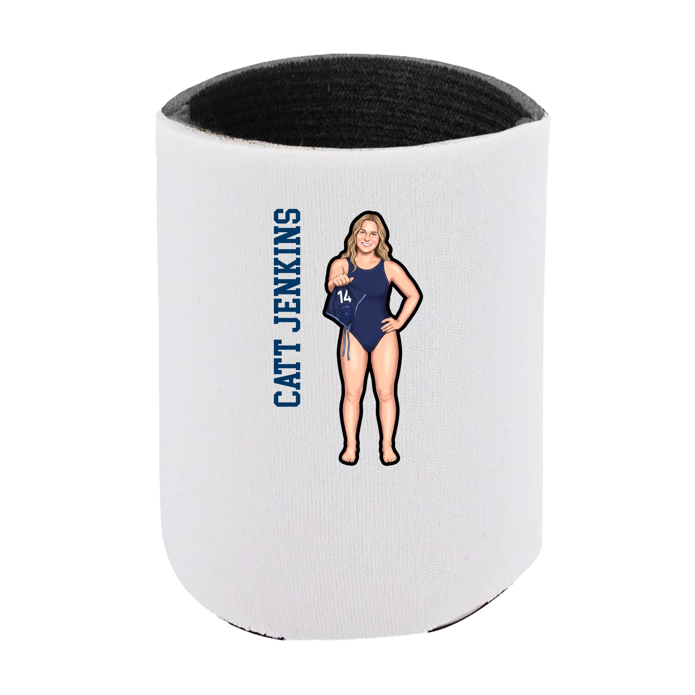 Can Holder — Name Vertical in White