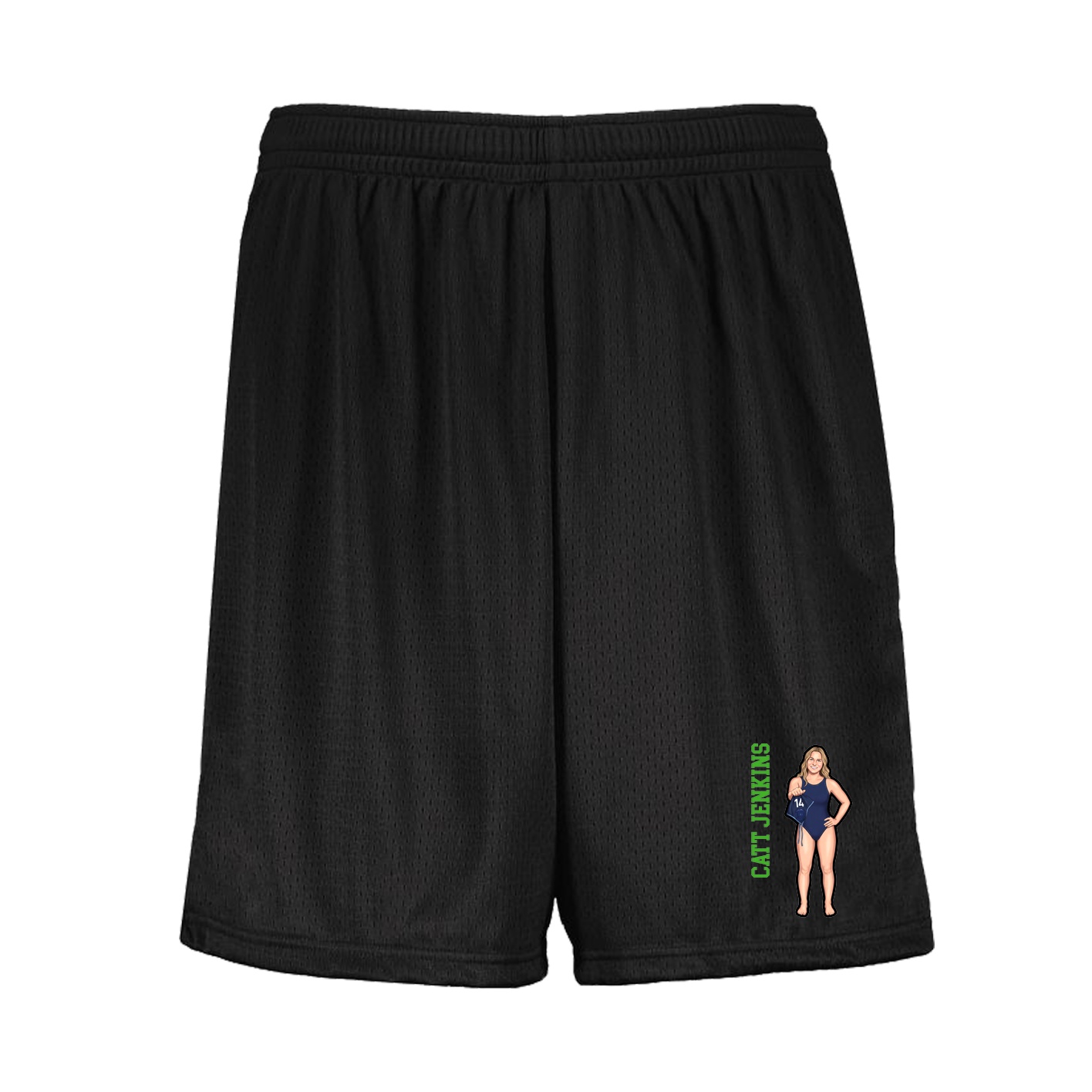 Shorts — Name Vertical in Black