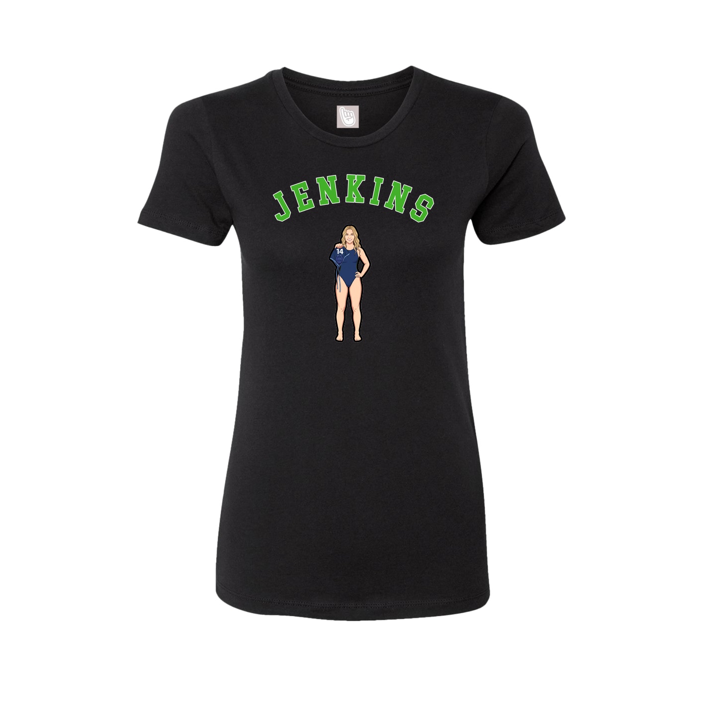 Fitted Women's Tee — Shirsey Arch in Black