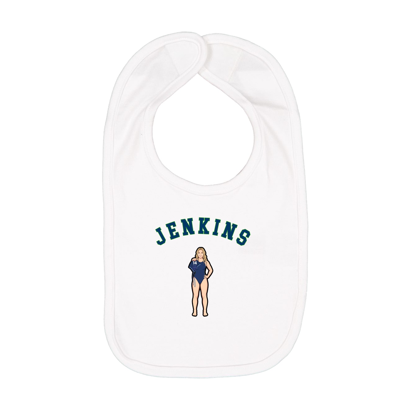 Infant Bib — Shirsey Arch in White