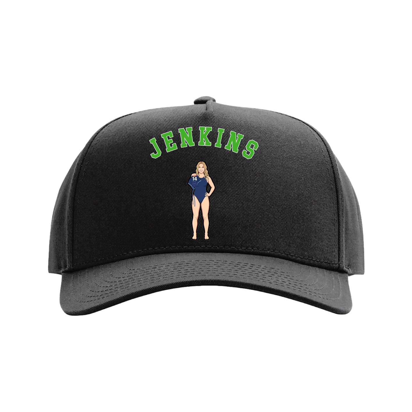 Full Fabric Five-Panel Champ Cap — Shirsey Arch in Black