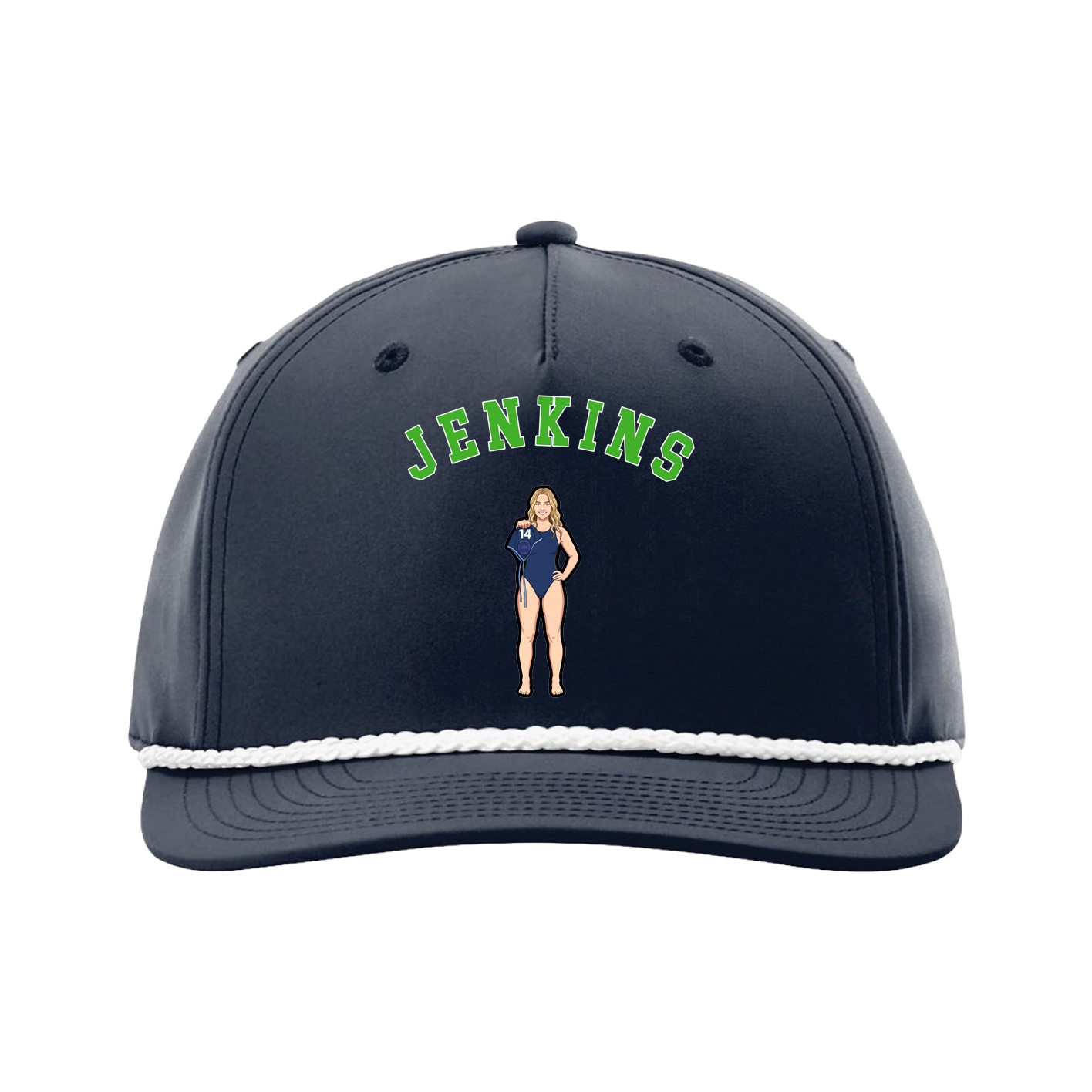 Five-Panel Classic Rope Cap — Shirsey Arch in Navy