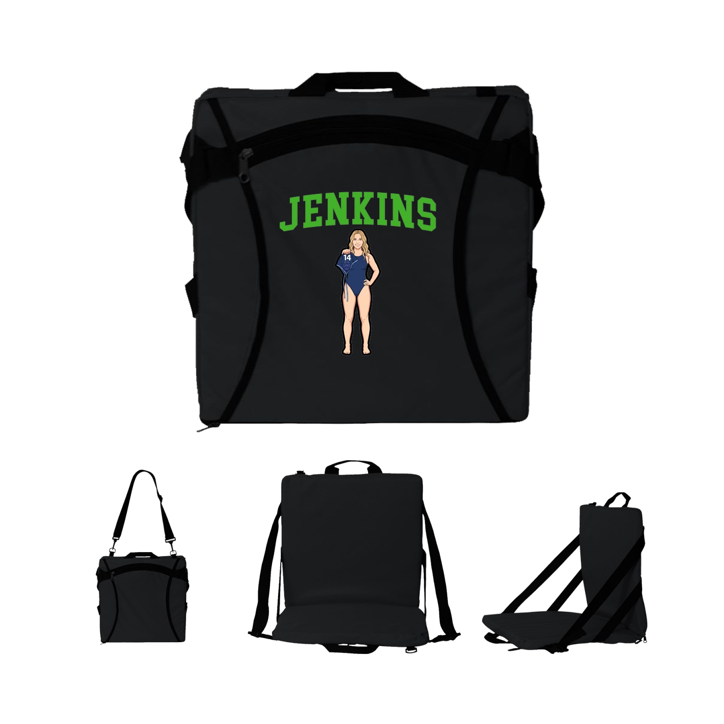 Folding Stadium Seat — Shirsey in Black