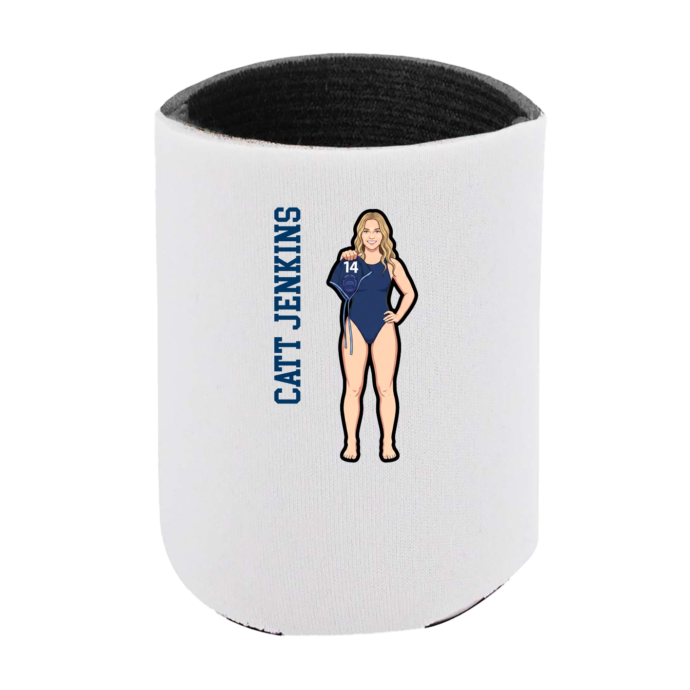 Can Holder — Name Vertical in White