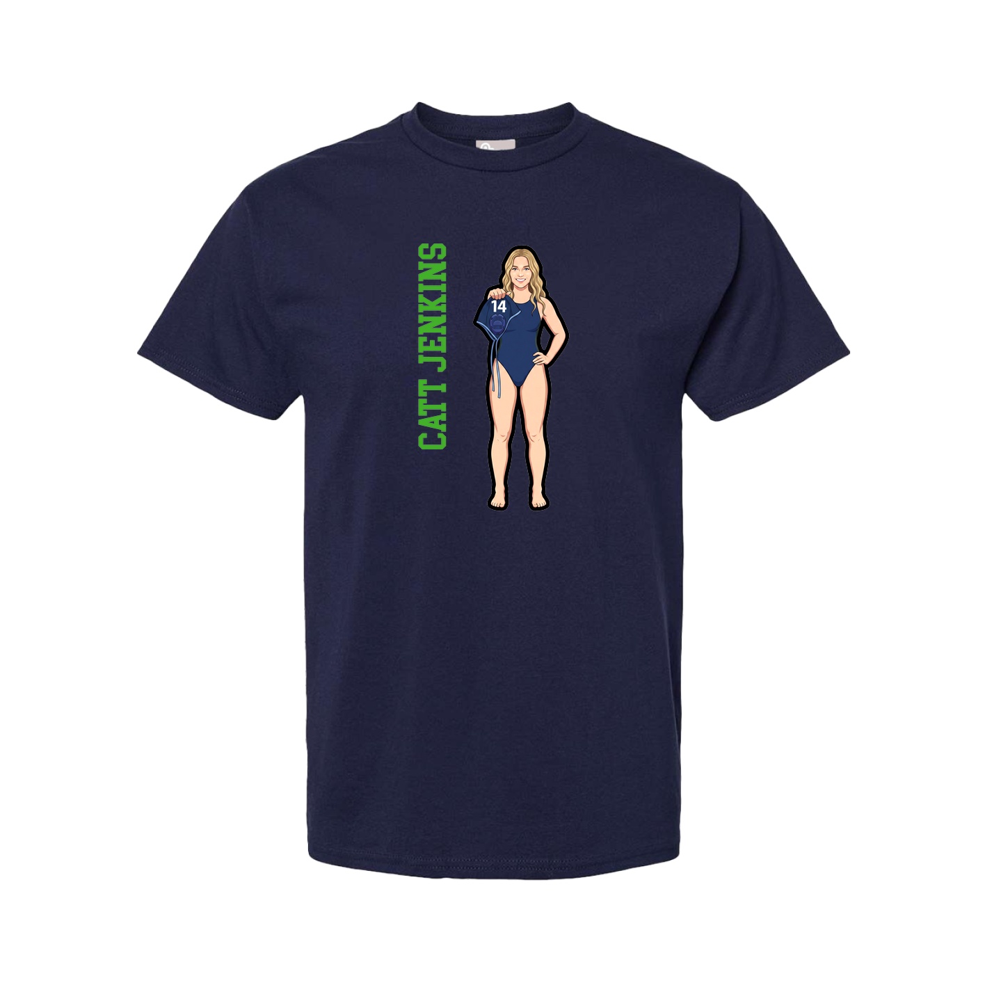 Tee — Name Vertical in Navy
