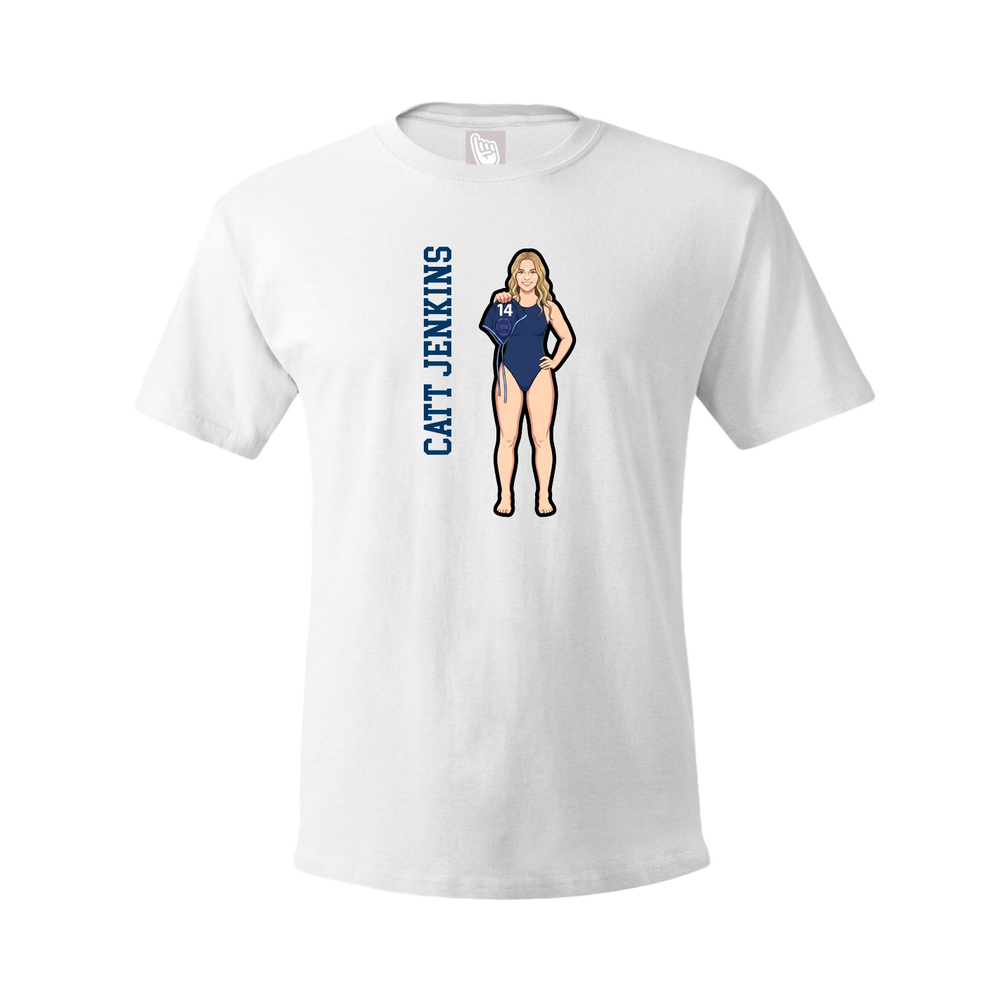 Youth Tee — Name Vertical in White