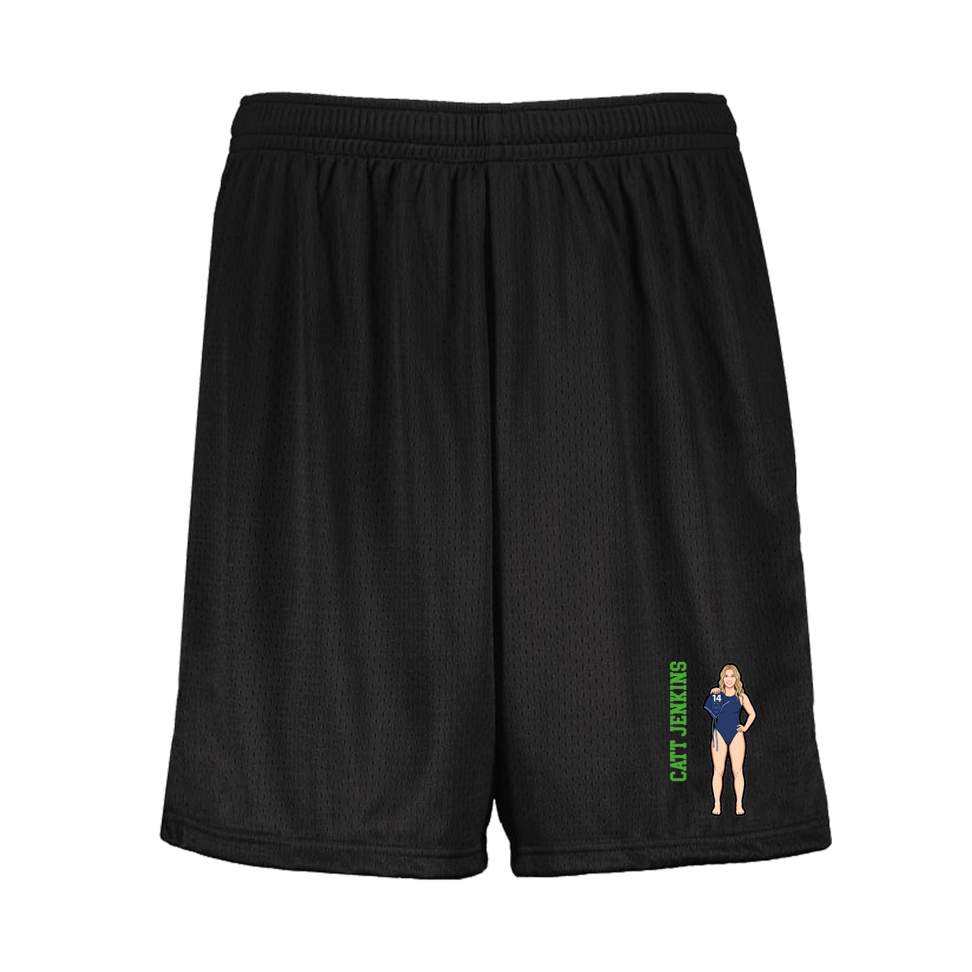 Shorts — Name Vertical in Black