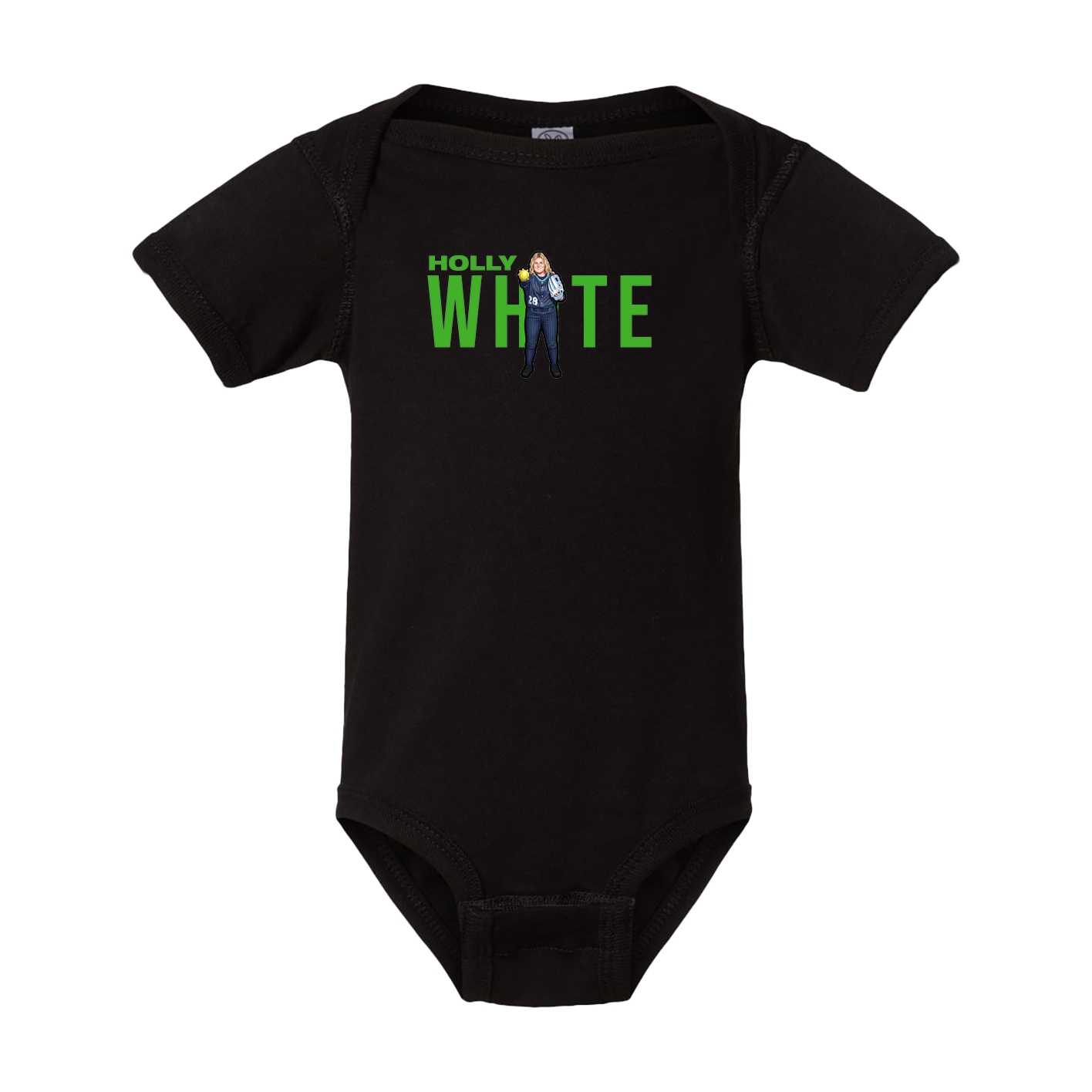 Baby Onesie — Player Name in Black