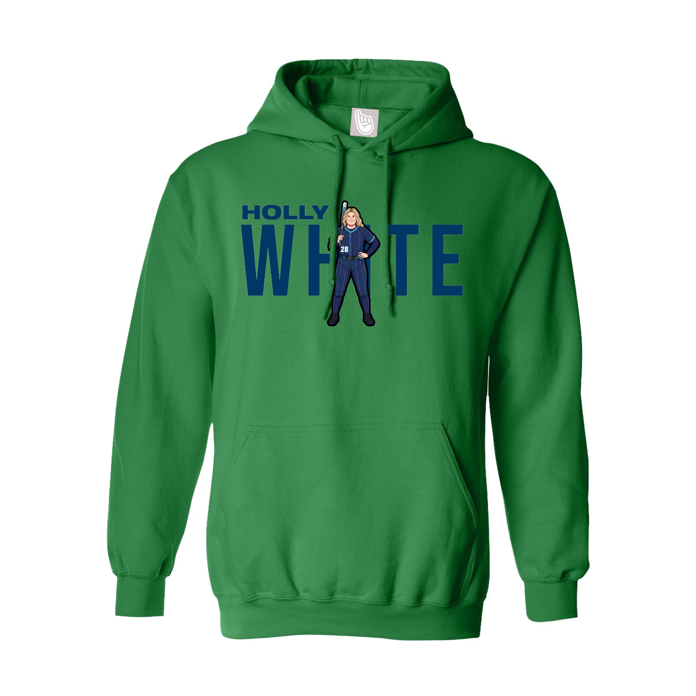 Hoodie — Player Name in Green