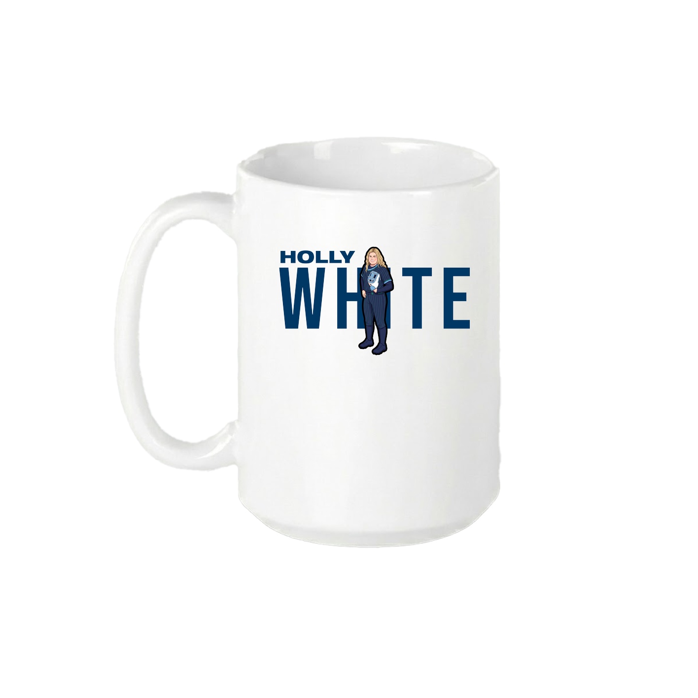 15oz Coffee Mug — Player Name in White