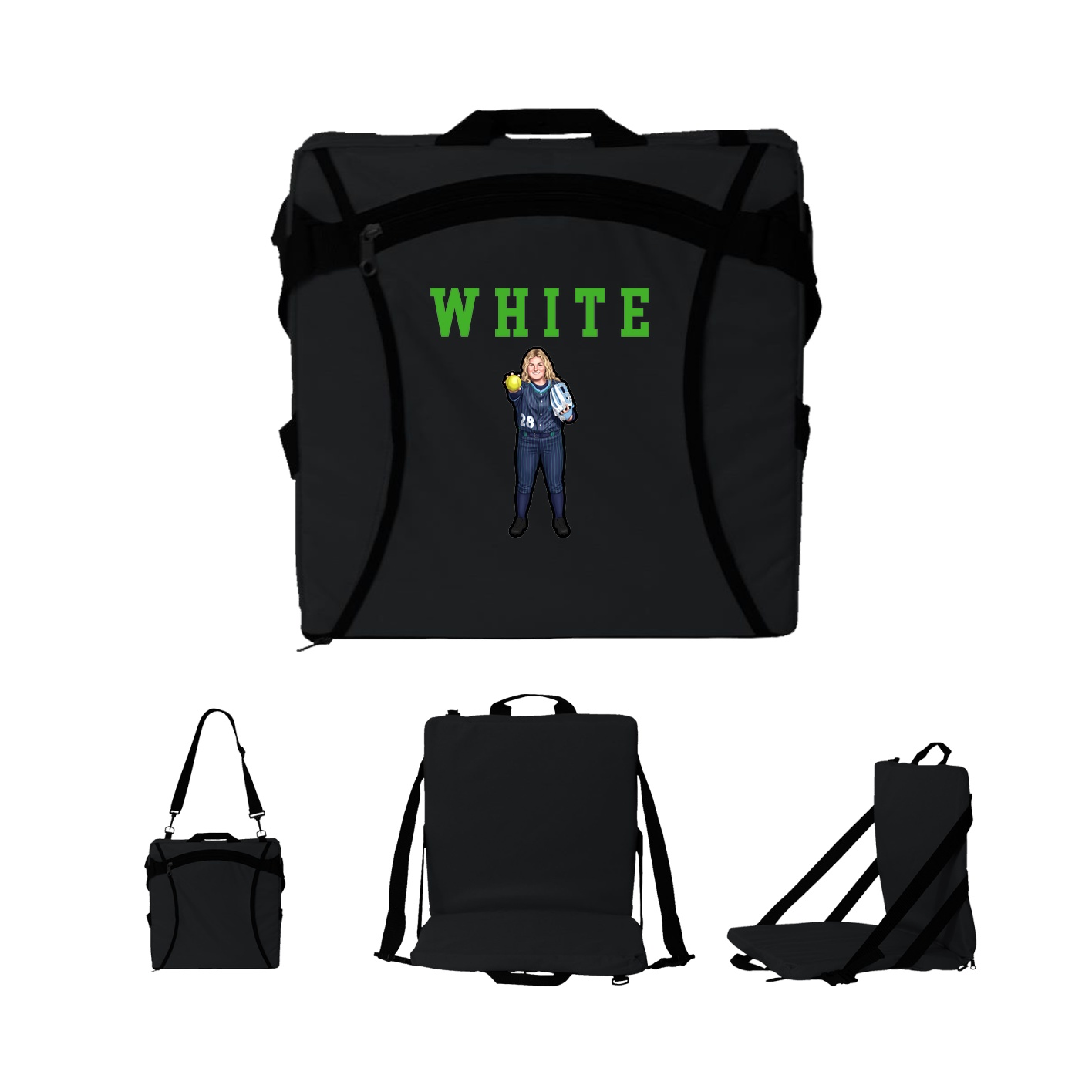 Folding Stadium Seat — Shirsey in Black