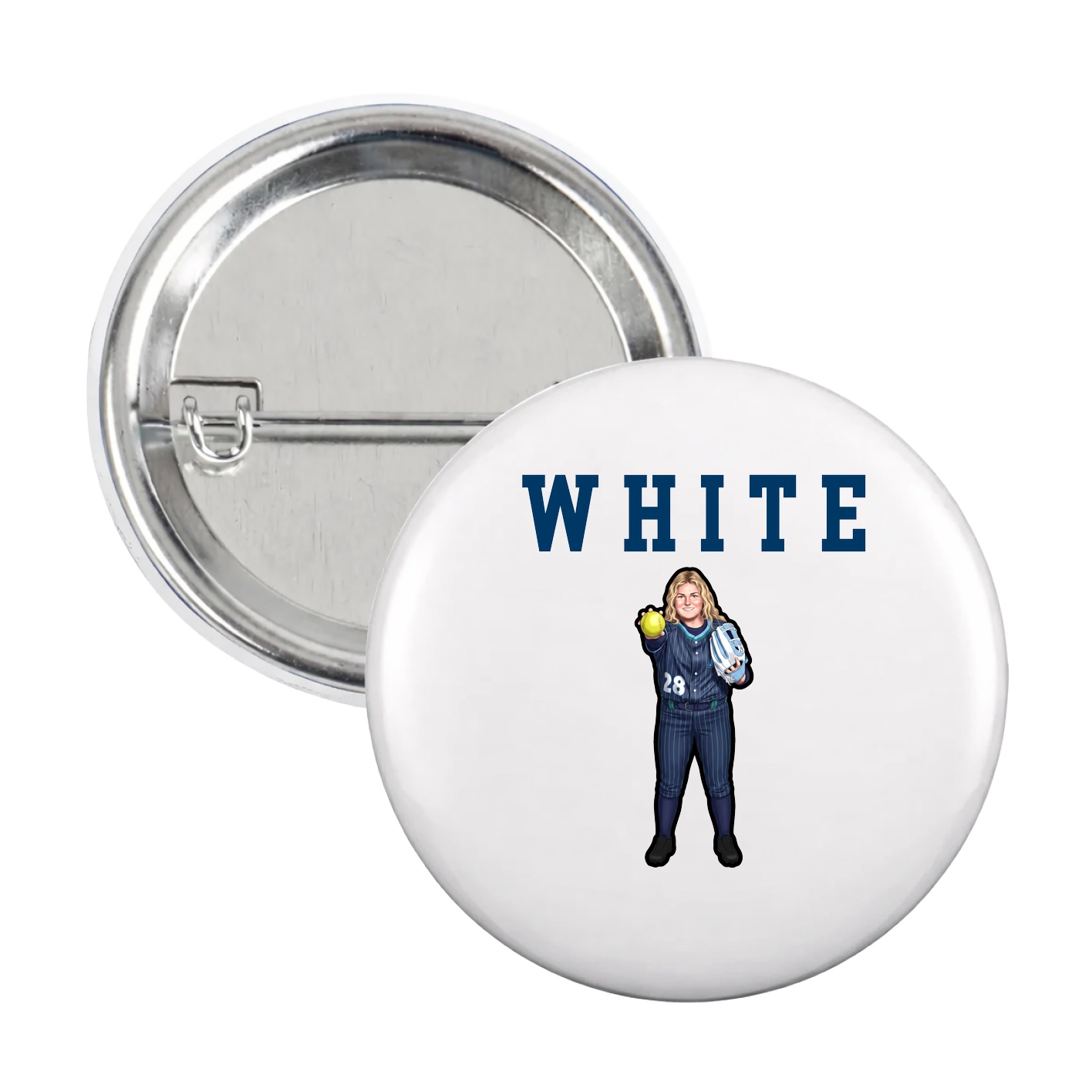 Game Day Button — Shirsey in White