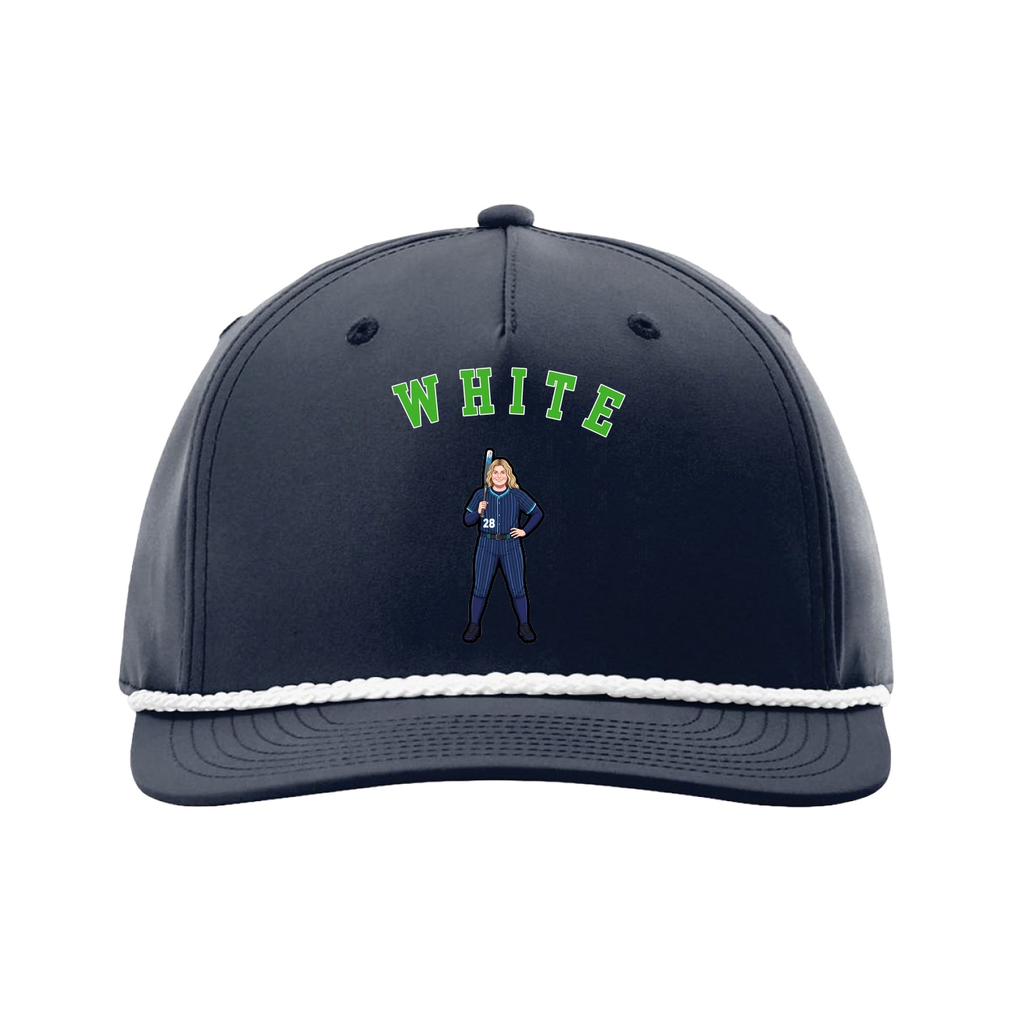 Five-Panel Classic Rope Cap — Shirsey Arch in Navy