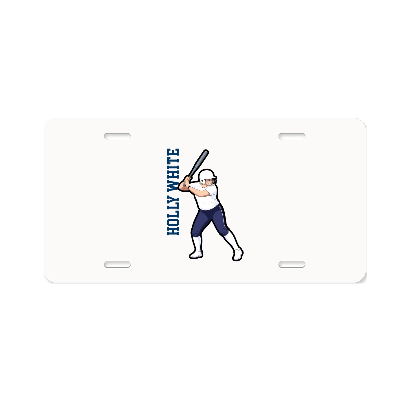 License Plate — Name Vertical in Classic