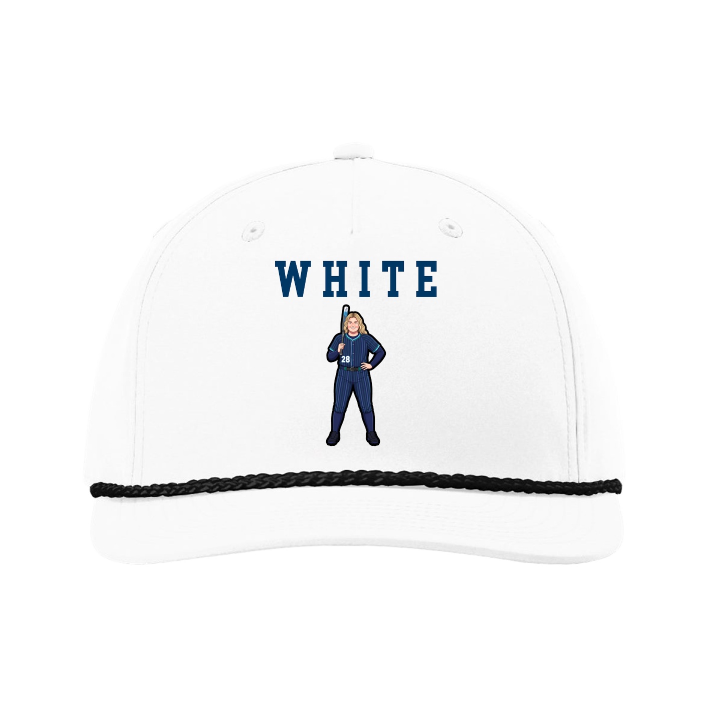 Five-Panel Classic Rope Cap — Shirsey in White